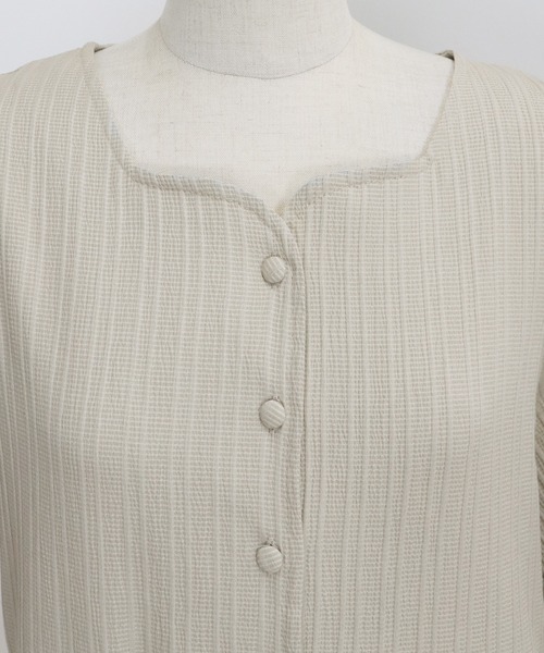 「BLUEEAST」 半袖ワンピース LONG ネイビー レディース_画像2