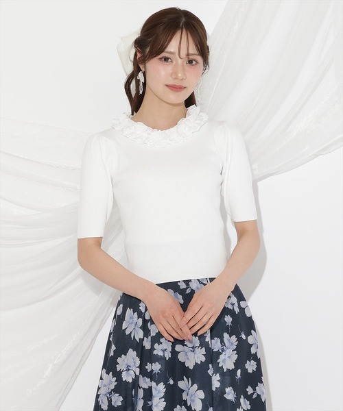 「WILLSELECTION」 半袖ニット FREE ピンク レディース_画像2