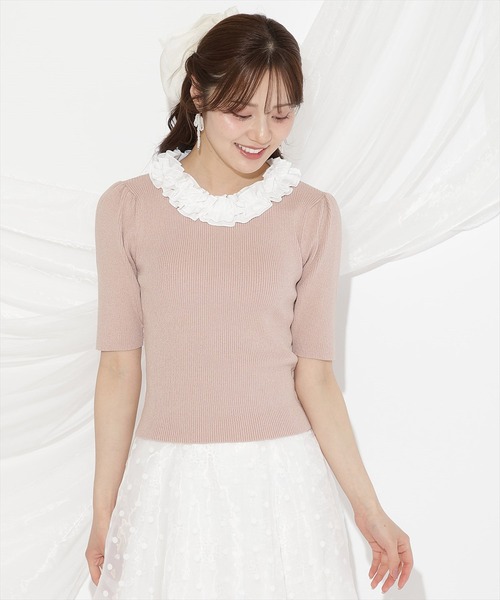 「WILLSELECTION」 半袖ニット FREE ピンク レディース_画像8