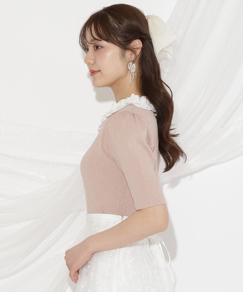 「WILLSELECTION」 半袖ニット FREE ピンク レディース_画像9