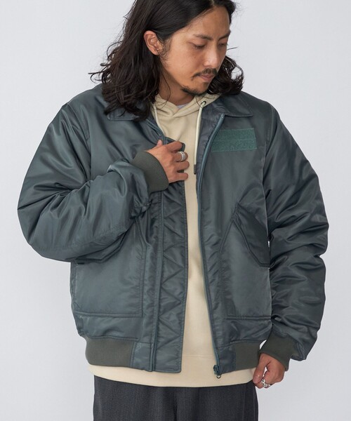 SHIPS（シップス） ミリタリージャケット SMALL オリーブ メンズ