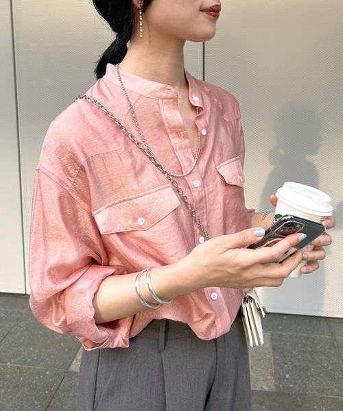 「SHENERY」 長袖ブラウス FREE グレー レディース_画像2