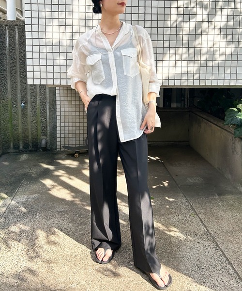 「SHENERY」 長袖ブラウス FREE グレー レディース_画像8