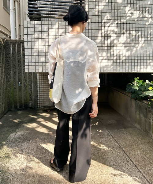 「SHENERY」 長袖ブラウス FREE グレー レディース_画像9