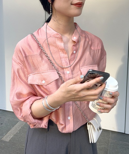 「SHENERY」 長袖ブラウス FREE グレー レディース_画像10