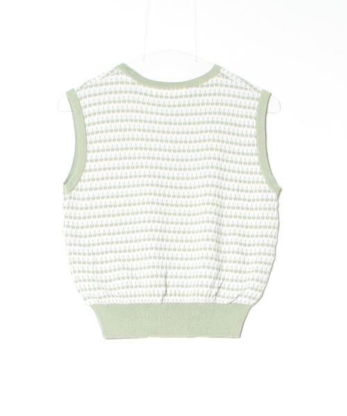 「GALLEST」 ノースリーブニット 38 グリーン レディース_画像2