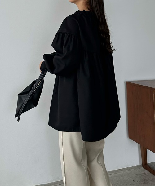 「callautia」 長袖ブラウス LARGE ホワイト レディースの画像5