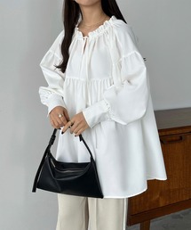 「callautia」 長袖ブラウス LARGE ホワイト レディースの画像7