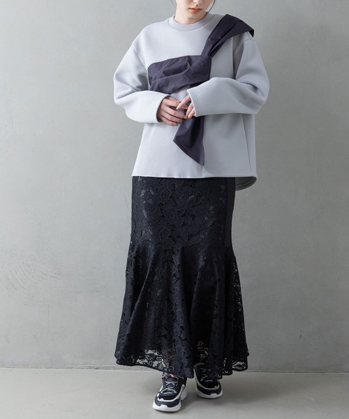 「MARECHAL TERRE」 スウェットカットソー MEDIUM ブラック レディース_画像2