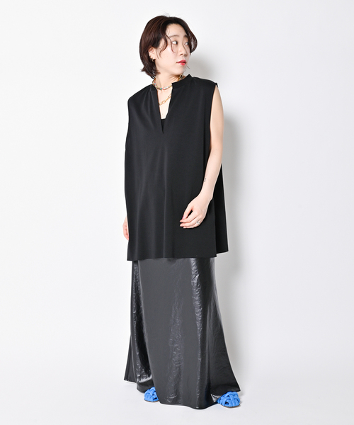 「CITYSHOP」 ロングスカート 36 ベージュ レディース_画像9