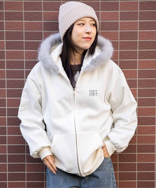 BURBERRY BRIT】ジップパーカー グレー レディース L 裏起毛 BURBERRY