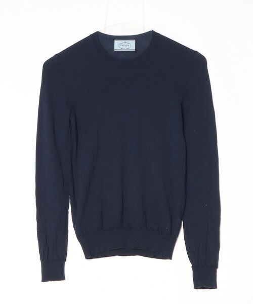 PRADA（プラダ） 長袖ニット 40 ネイビー レディース : ZOZOTOWN Yahoo