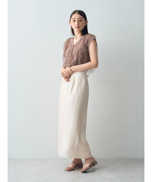 「YECCA VECCA」 スカート M モカ レディース_画像4