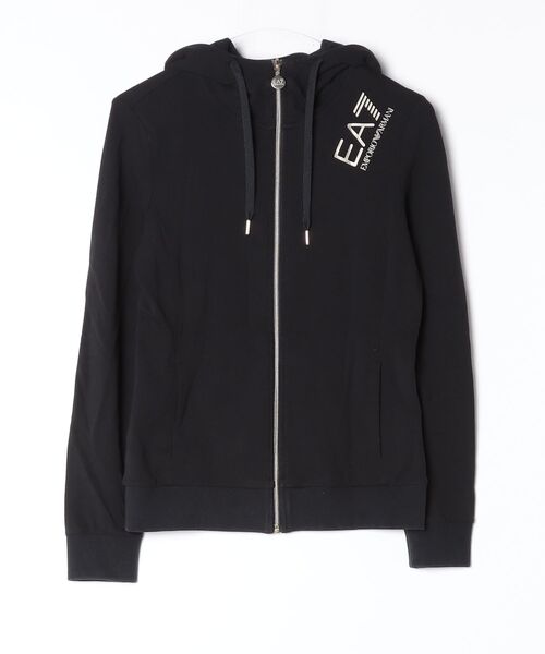 EMPORIO ARMANI ブルゾン　ジャケット　ジップアップ　パーカー EA7 「EMPORIO ARMANI EA7」 ジップアップパーカー SMALL ブラック