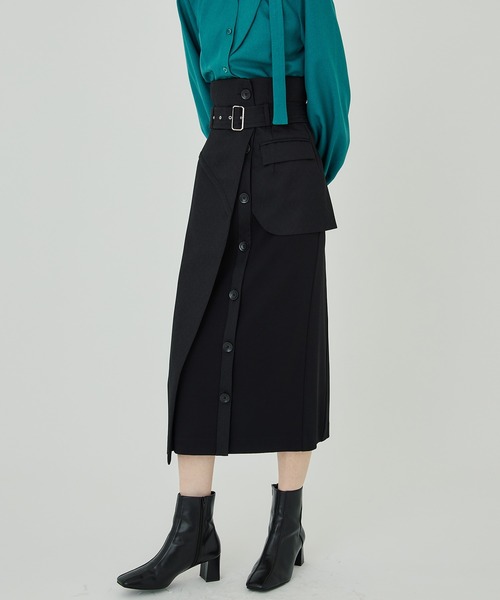 美品ユナイテッドトウキョウ　ブラックロングスカート UNITED TOKYO（ユナイテッドトウキョウ） ロングスカート 1 ブラック