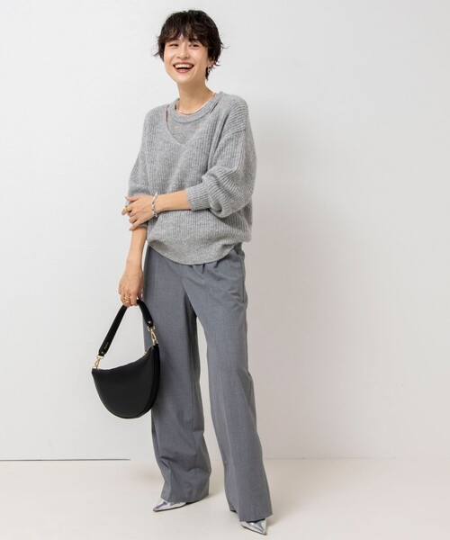 「NOLLEY'S Sophi」 長袖ニット 38 サックスブルー レディース_画像2