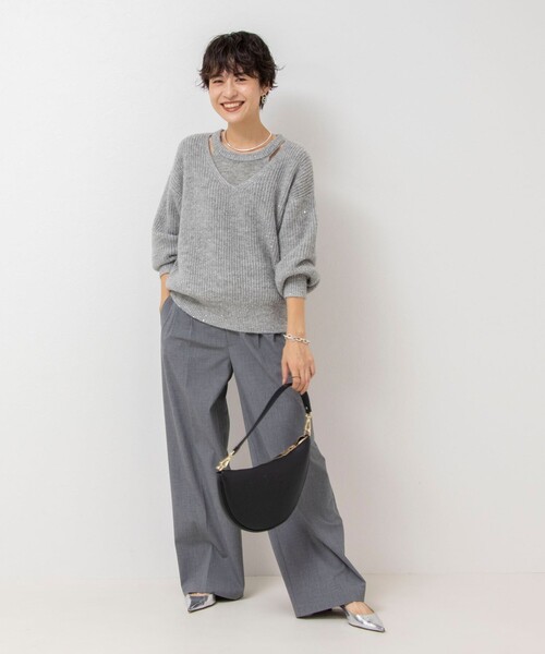 「NOLLEY'S Sophi」 長袖ニット 38 サックスブルー レディース_画像4