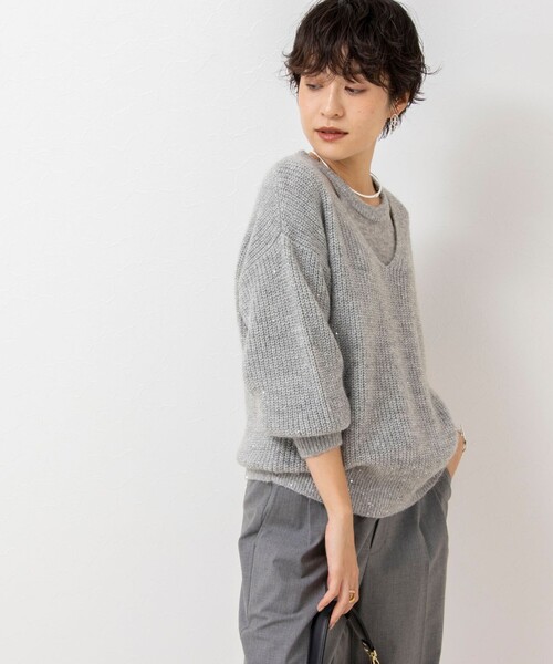 「NOLLEY'S Sophi」 長袖ニット 38 サックスブルー レディース_画像5