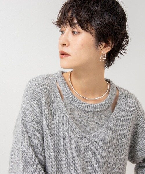 「NOLLEY'S Sophi」 長袖ニット 38 サックスブルー レディース_画像8