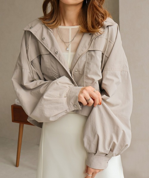 「Social GIRL」 マウンテンパーカー M アイボリー レディース_画像8