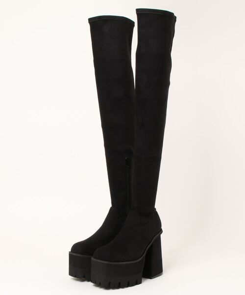 EMODA（エモダ） ロングブーツ SMALL ブラック レディース : ZOZOTOWN