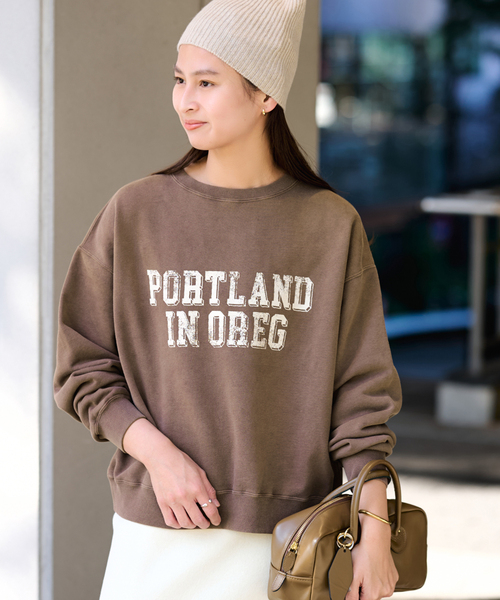 【1度着用のみ美品】フレームワーク カラースウェット FRAMeWORK（フレームワーク） トレーナー スウェット PRINT スウェット