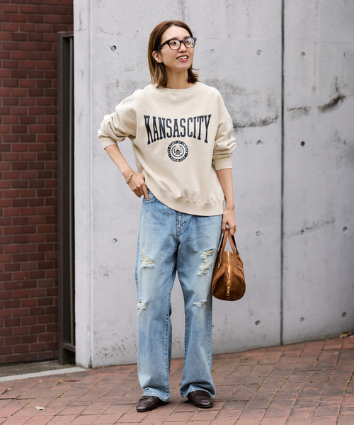 FRAMeWORK（フレームワーク） トレーナー スウェット PRINT スウェット