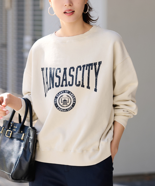 FRAMeWORK（フレームワーク） トレーナー スウェット PRINT スウェット