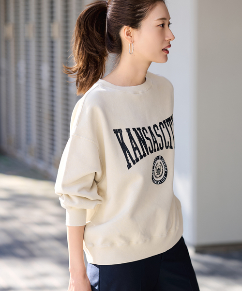 FRAMeWORK（フレームワーク） トレーナー スウェット PRINT スウェット