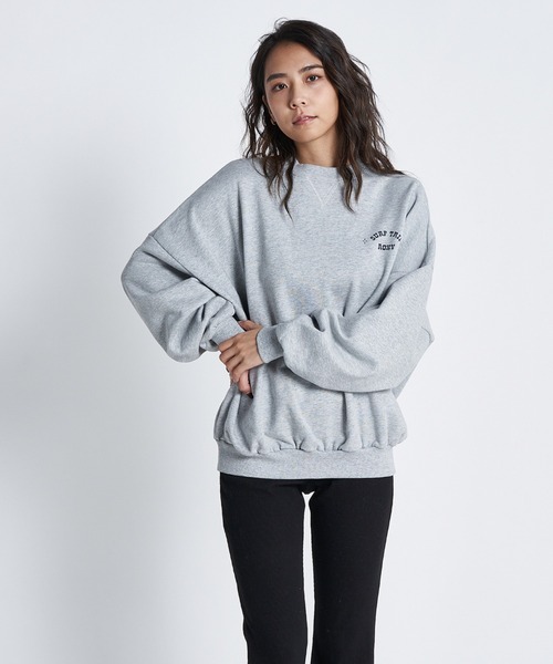 「ROXY」 スウェットカットソー MEDIUM グレー レディース_画像9