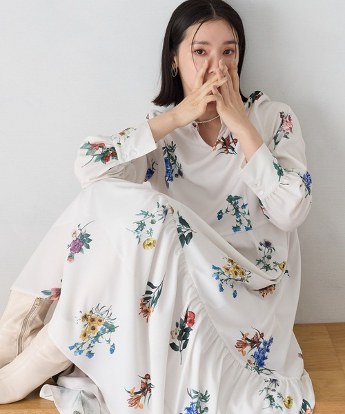 Andemiu（アンデミュウ） ワンピース ボタニカルフラワーワンピース