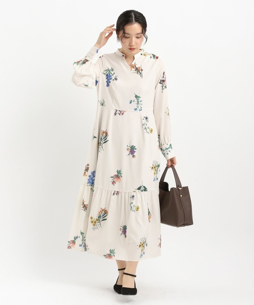 ワンピース m Andemiu（アンデミュウ） ワンピース ボタニカルフラワーワンピース