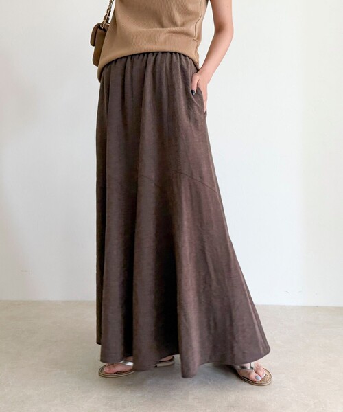 「fredy emue」 フレアスカート 38 ブラウン レディース_画像8