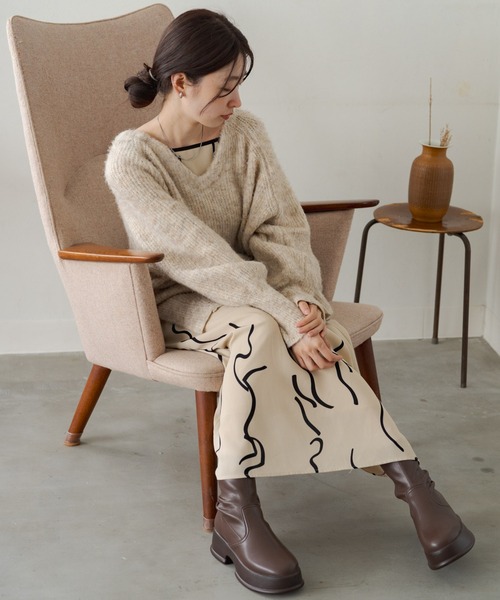 「Kastane」 長袖ニット FREE ブルー レディース_画像2