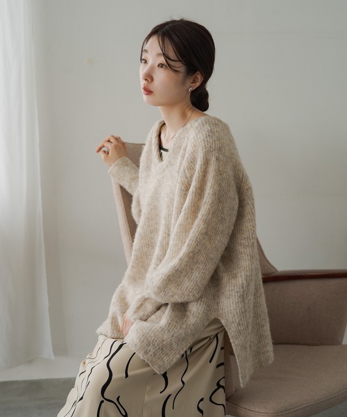 「Kastane」 長袖ニット FREE ブルー レディース_画像4