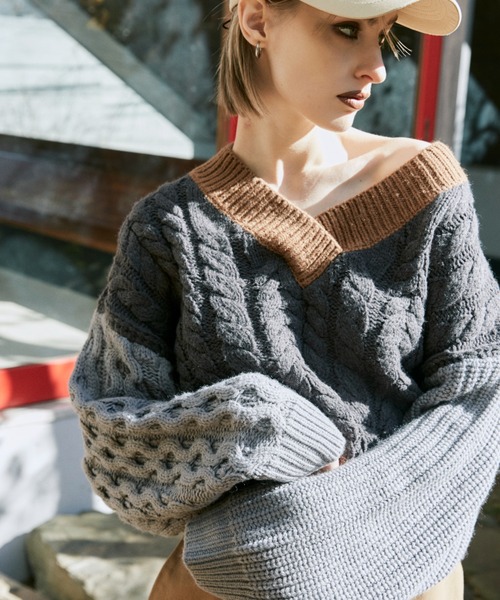 WONEM 長袖ニット FREE グレー レディース : ZOZOTOWN Yahoo!店 - 通販