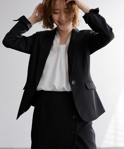 「GeeRA」 セットアップ 13号 ネイビー レディース_画像3