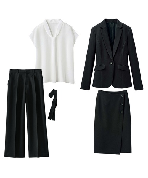 「GeeRA」 セットアップ 13号 ネイビー レディース_画像4