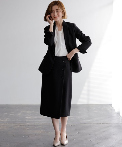 「GeeRA」 セットアップ 13号 ネイビー レディース_画像6