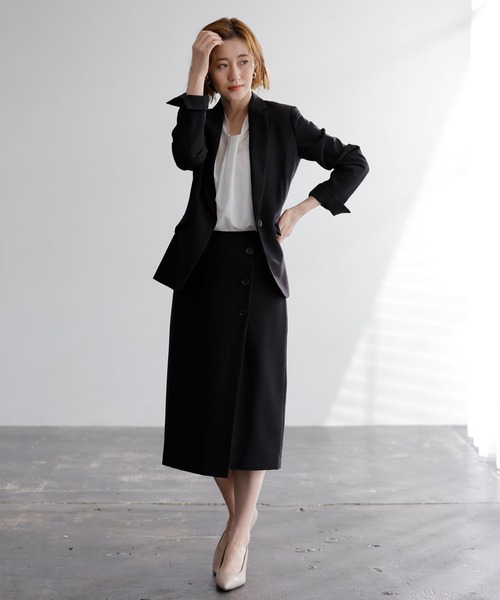 「GeeRA」 セットアップ 13号 ネイビー レディース_画像9