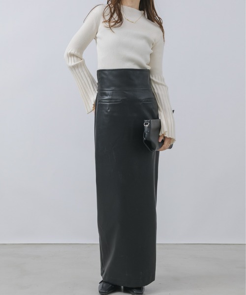 「NEUNA」 タイトスカート MEDIUM ブラウン レディース_画像7