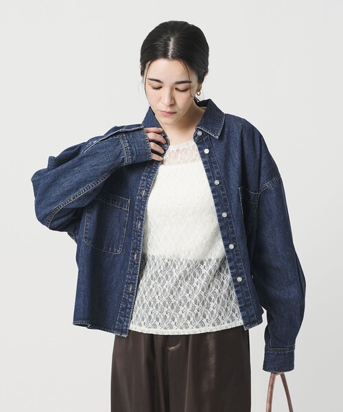 Beauty&youth デニムブラウス BEAUTY＆YOUTH UNITED ARROWS ブラウス シャツ 「WEB限定」ショート