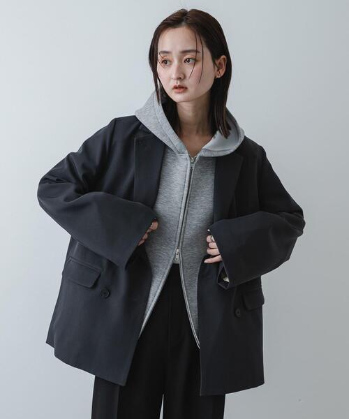 René アイボリー フード付きパーカー 36 即納】フードファーパーカー