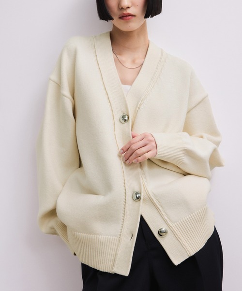 ADAM ET ROPE'（アダムエロペ） カーディガン 「WEB限定」メタルボタン