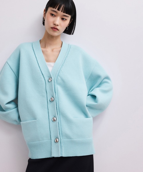 ADAM ET ROPE'（アダムエロペ） カーディガン 「WEB限定」メタルボタン
