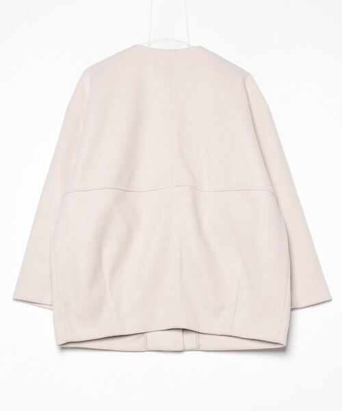 「coen」 ノーカラーコート L ダークグレー レディース_画像2