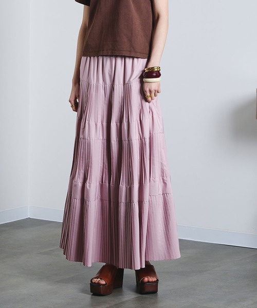 ROSE BUD　新品未使用ドロストティアードスカート ROSE BUD（ローズバッド） ロング スカート TIERED SKIRT : ZOZOTOWN