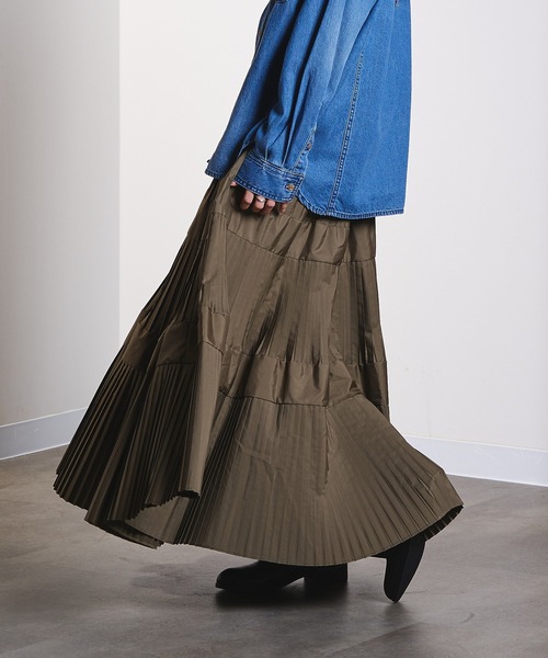 ROSE BUD（ローズバッド） ロング スカート TIERED SKIRT : ZOZOTOWN