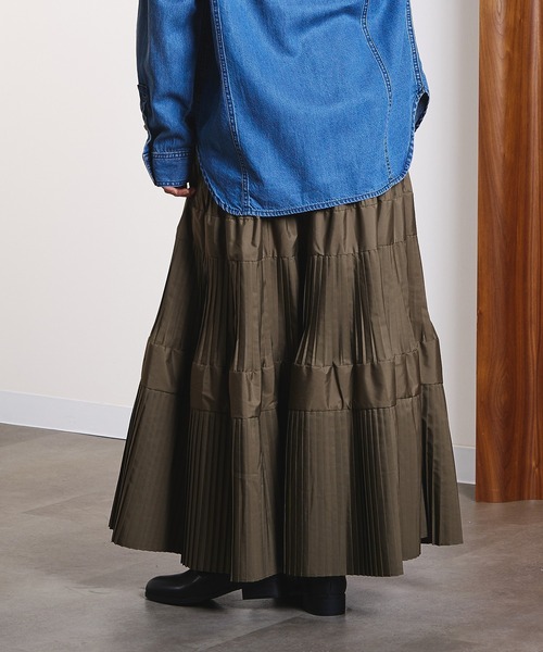 ROSE BUD　新品未使用ドロストティアードスカート ROSE BUD（ローズバッド） ロング スカート TIERED SKIRT : ZOZOTOWN