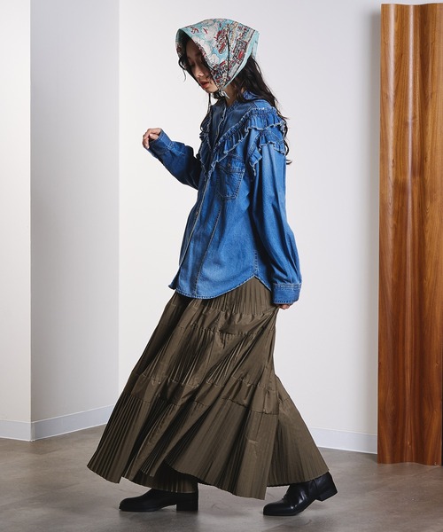 ROSE BUD（ローズバッド） ロング スカート TIERED SKIRT : ZOZOTOWN